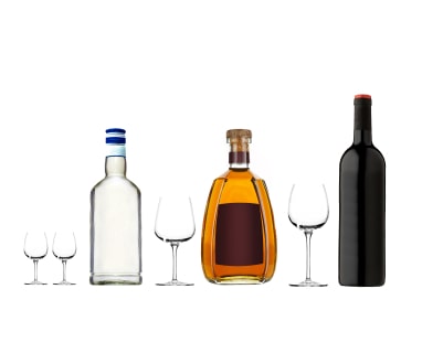 Diferite tipuri de sticle cu alcool