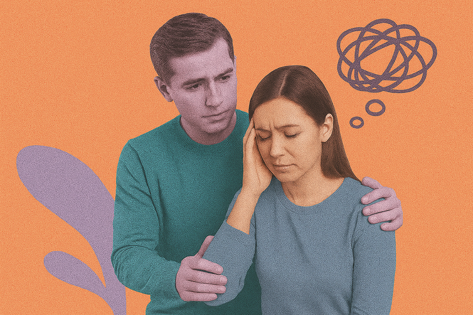 Cuplu care ne arată că trăind alături de o persoană cu tulburări psihice poate fi o experiență copleșitoare, plină de provocări emoționale și practice.
